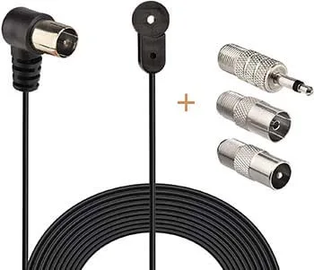 Bingfu FM Antenna 75 Ohm FM Antenna for Pioneer Onkyo Yamaha Marantz Bose Wave Music System