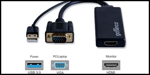 how to use vga cable from pc to tv monitor no sound