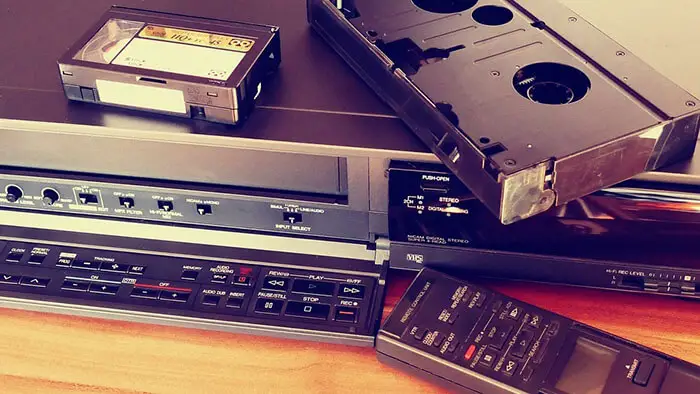Insert available VHS into your VCR recorder