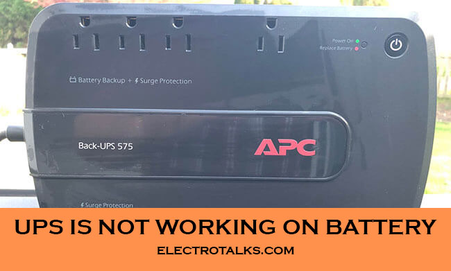 UPS is not working on battery