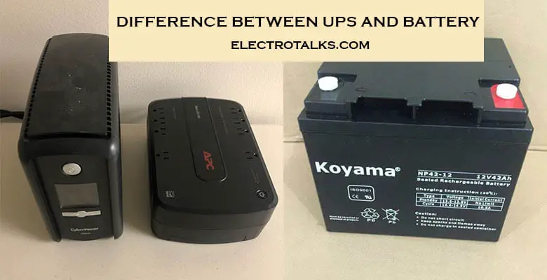 Difference between ups and battery